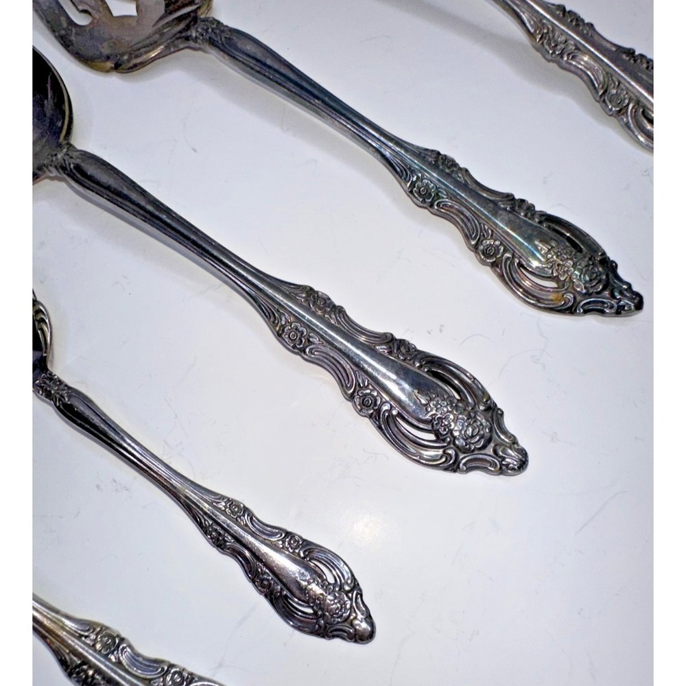 Community Brahms Silver Plated Replacement Flatware Serving 6 Pc Knife‎ Fork Pie
